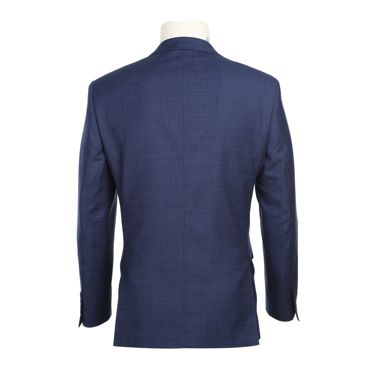 564-4 Men's Slim Fit Wool Blue Check Suit