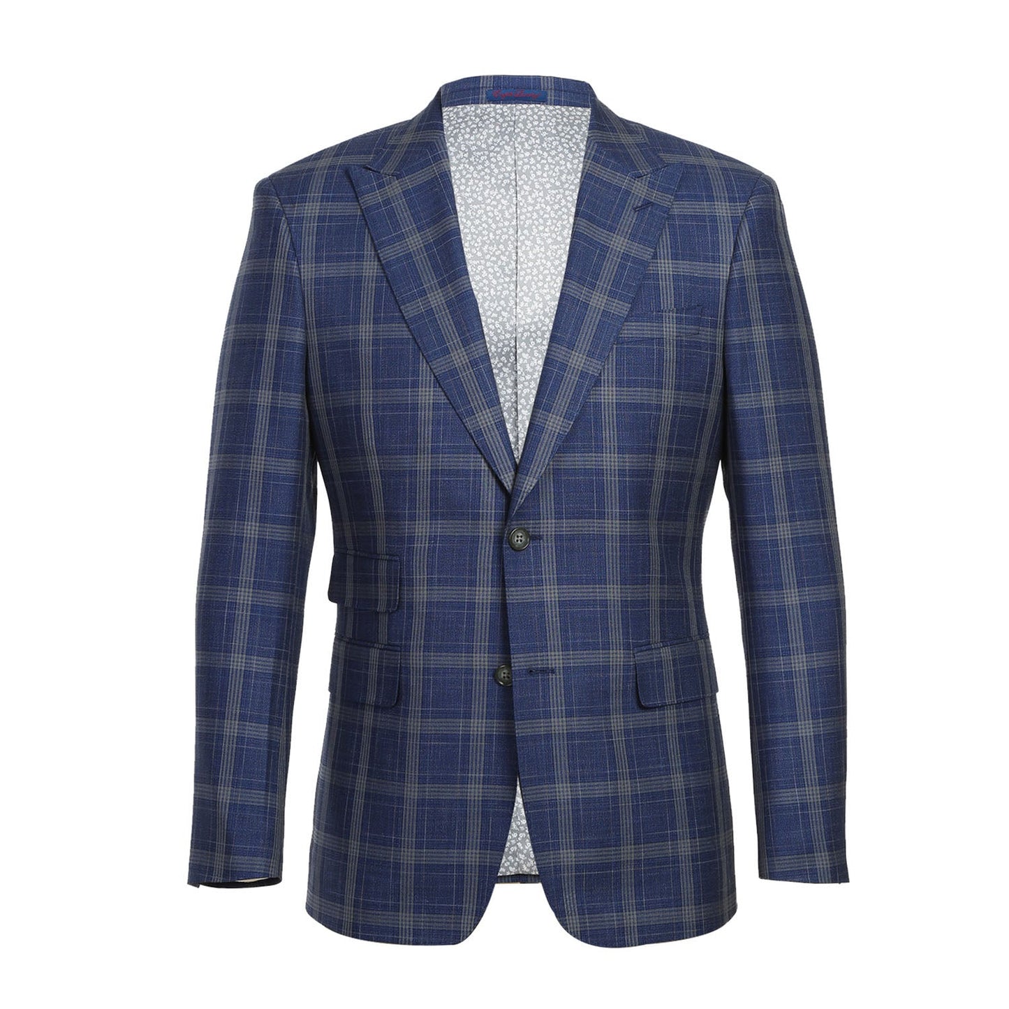 82-60-400EL Slim Fit English Laundry Blue with Marigold Check Suit