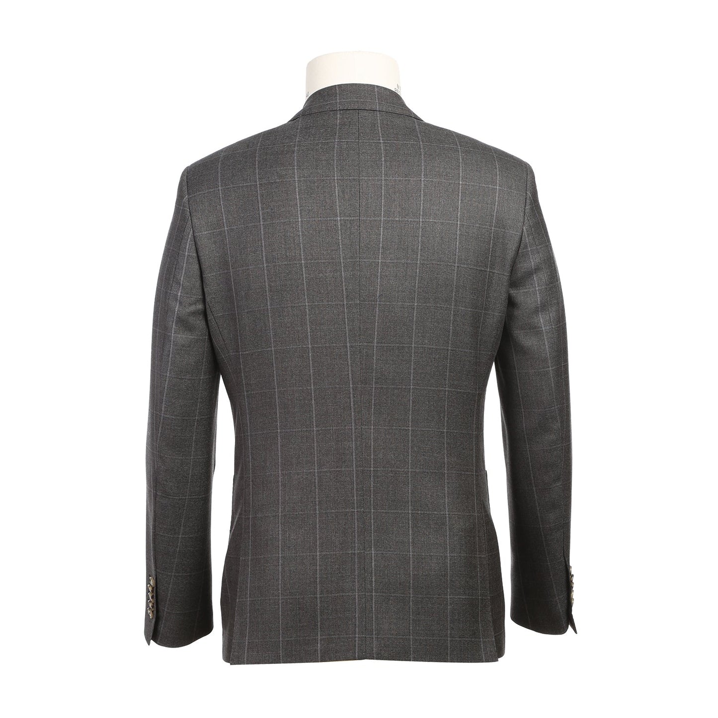 EL82-61-095 Brown Windowpane Wool Suit