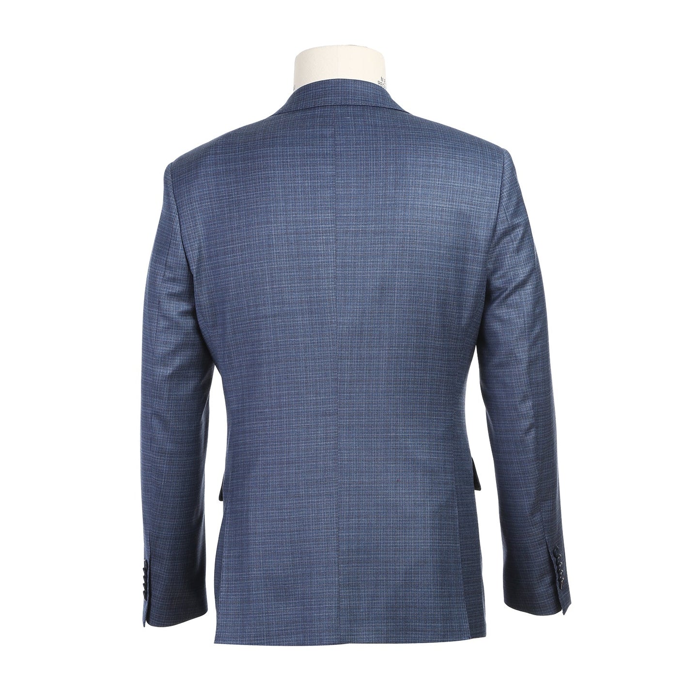 EL82-60-402 Slim Fit Pale Blue Pattern Wool Suit