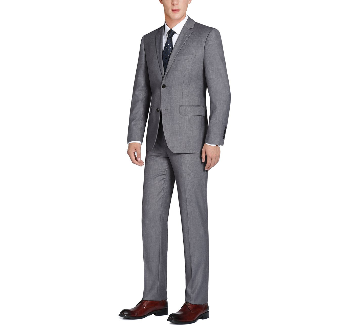 508-3 Men's 2-Piece Notch Lapel 100% Wool Suit