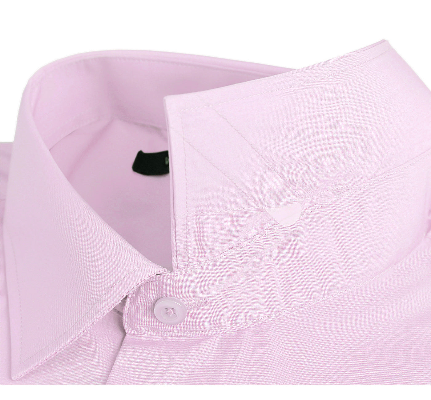 CS0222 Men's Classic Fit Long Sleeve Travel Easy-Care Cotton Light Pink Dress Shirt