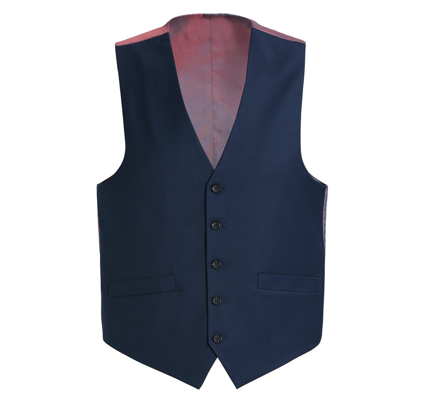 508-19 Men's Classic Fit Navy-Blue Suit Separate Wool Vest
