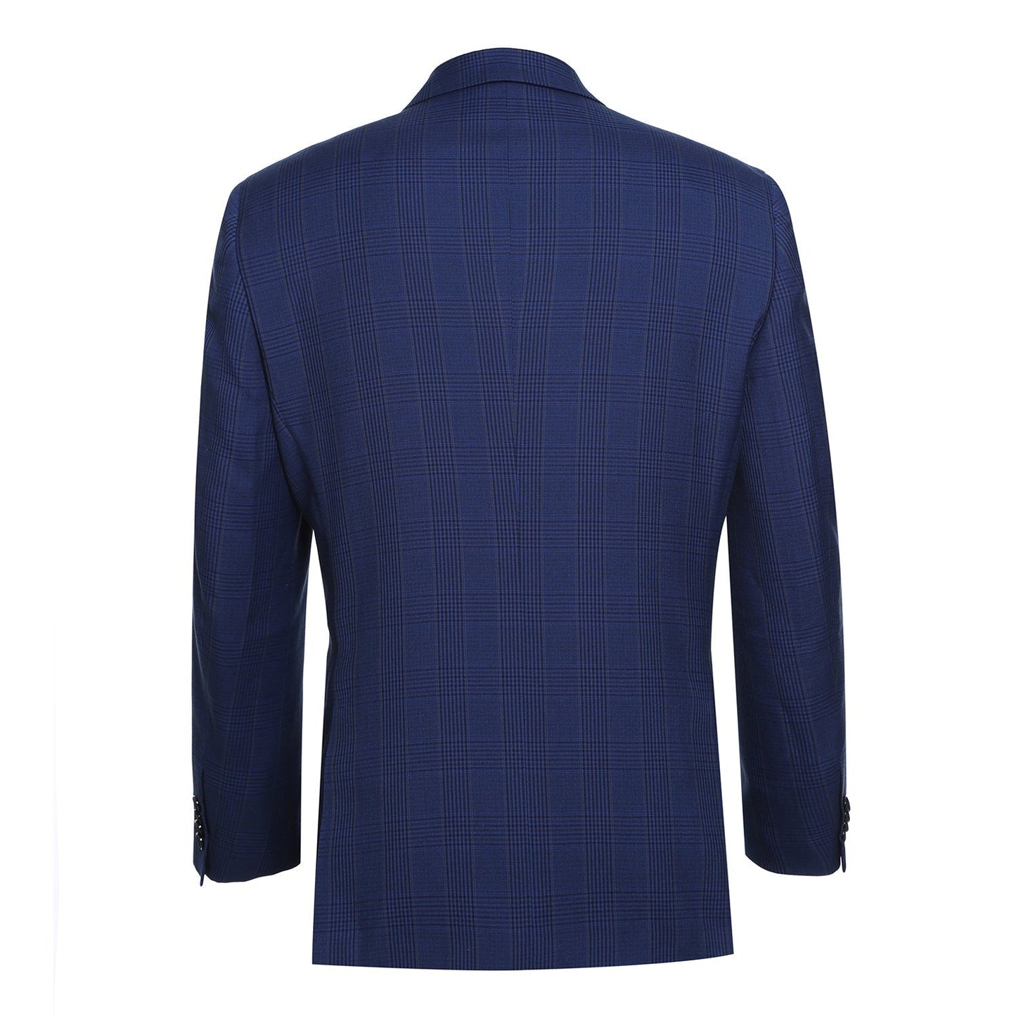 294-16 Men's Classic Fit Blue Windowpane Sport Coat