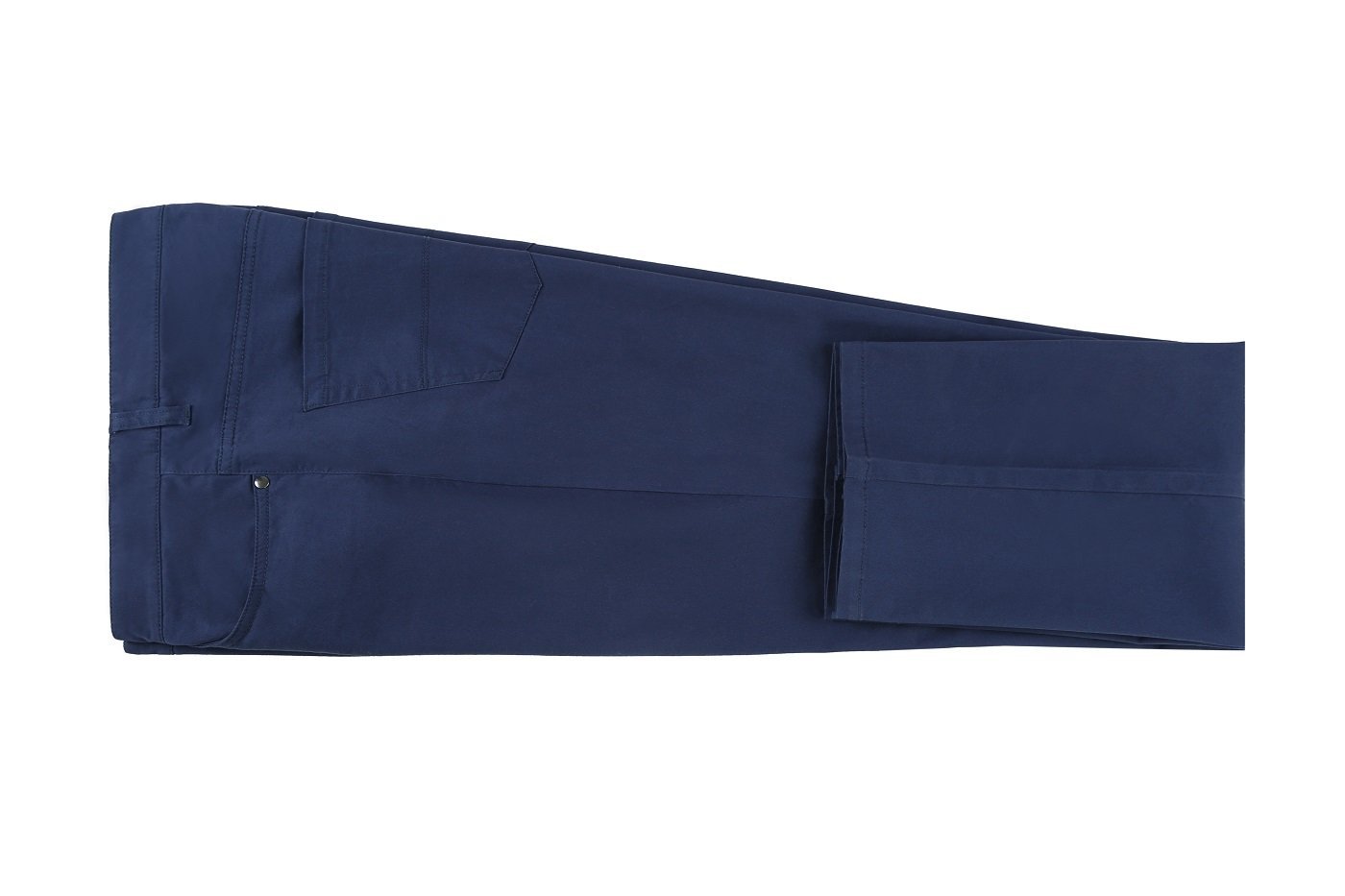 PF20-23 Men's 5-Pocket Blue Cotton Stretch Washed Flat Front Chino Pants