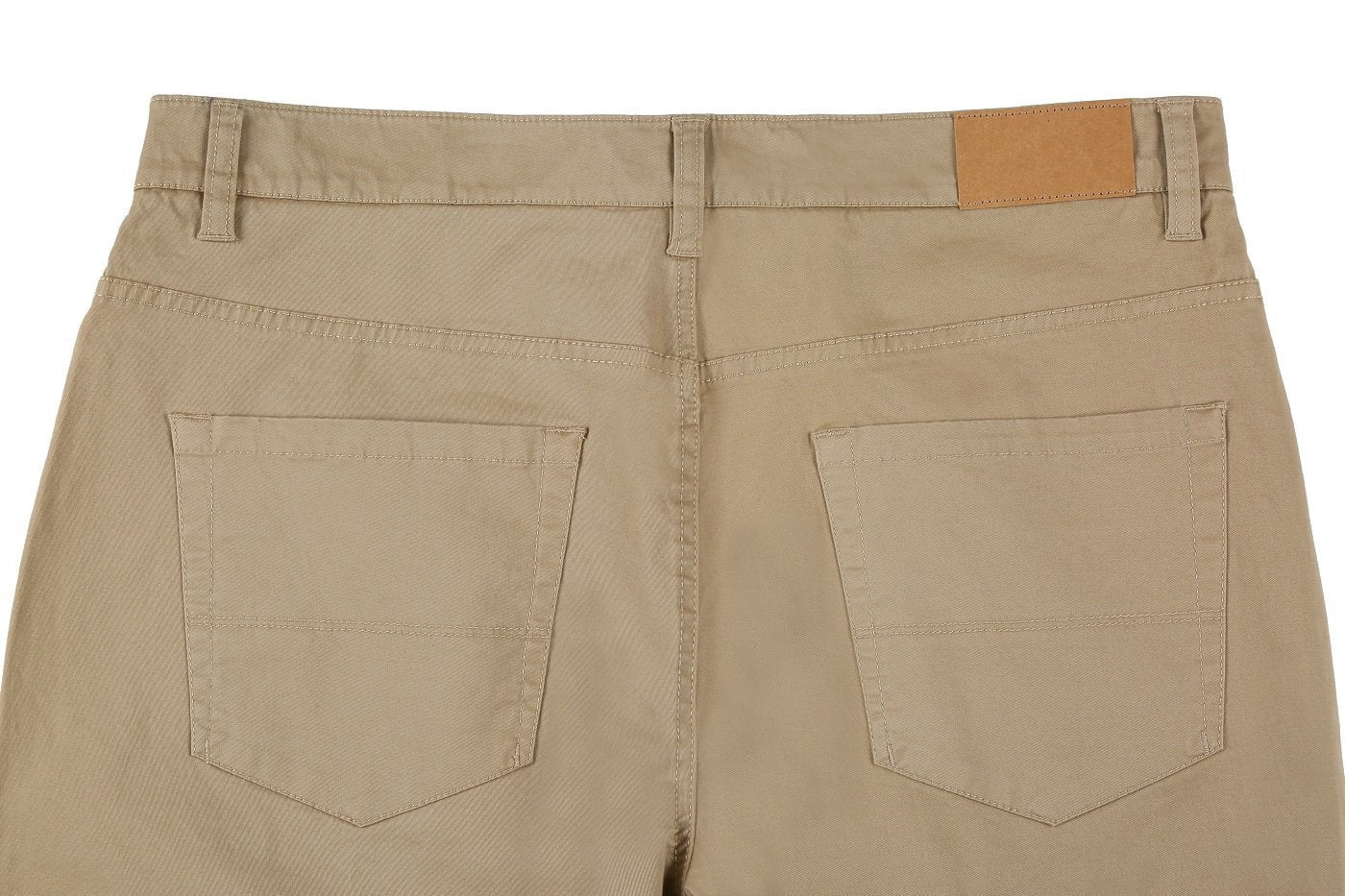 PF20-21 Men's 5-Pocket Tan Cotton Stretch Washed Flat Front Chino Pants