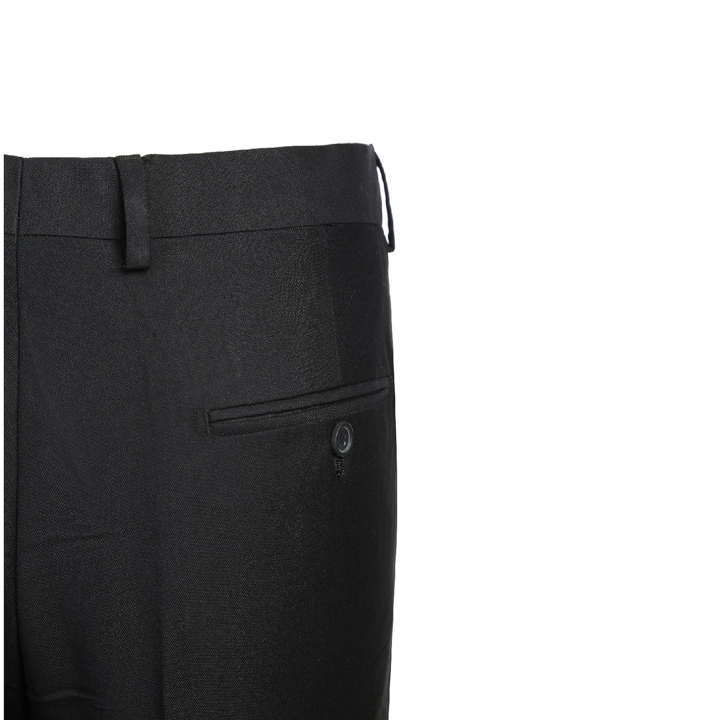 201-1 Classic Fit Men's Flat Front Suit Separate Black Pants