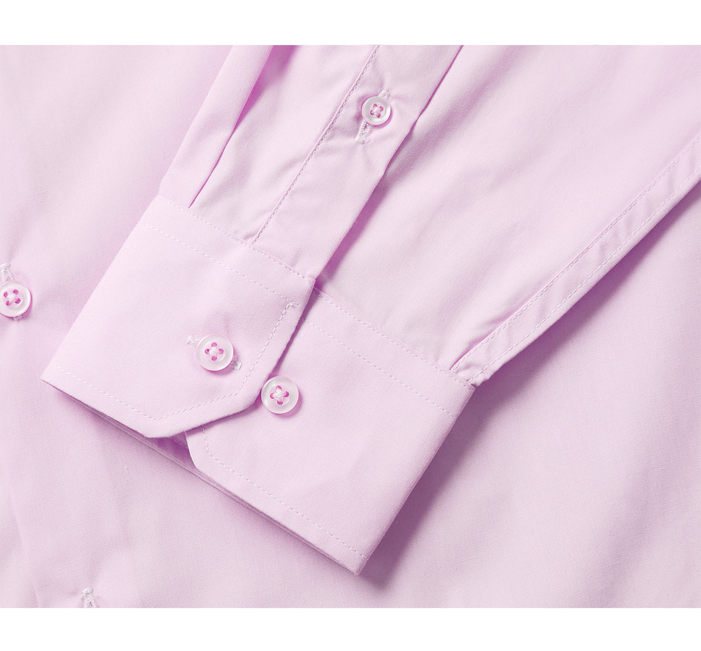 CS0222 Men's Classic Fit Long Sleeve Travel Easy-Care Cotton Light Pink Dress Shirt