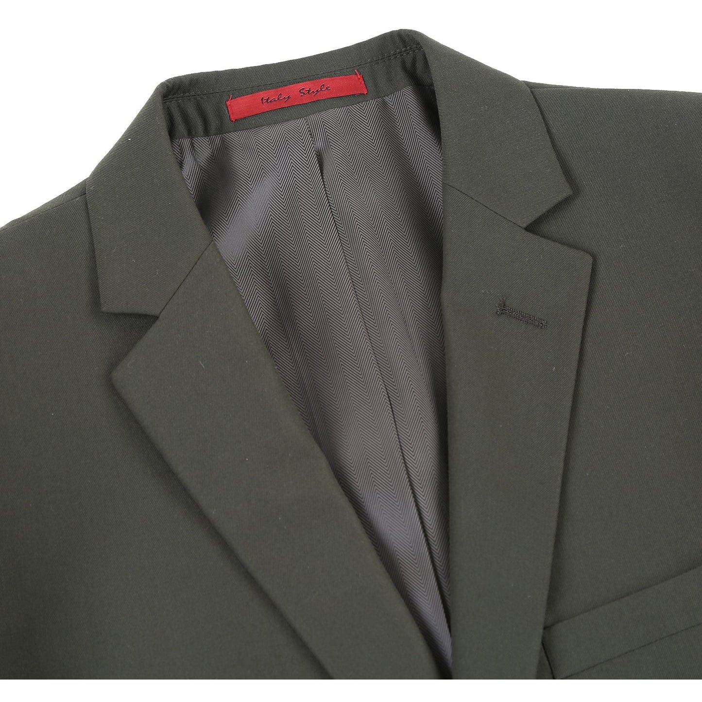 201-10 Men's 2-Piece Slim Fit Single Breasted Notch Lapel Olive Suit