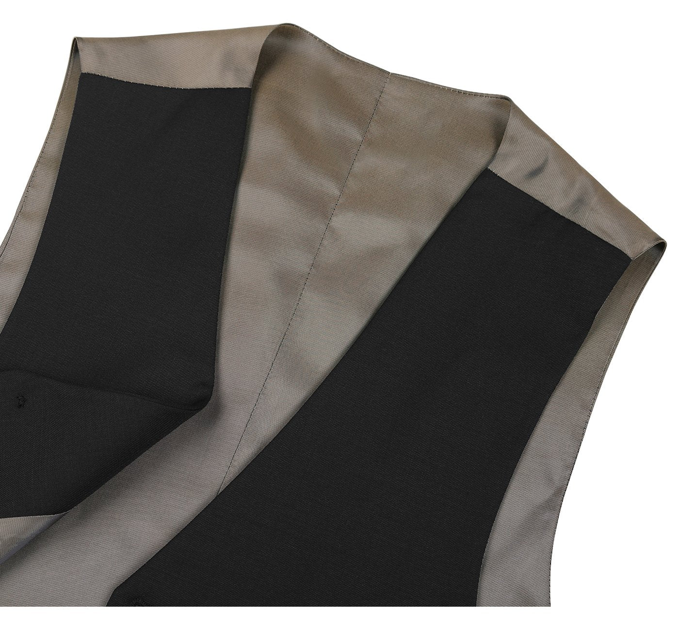 508-1 Men's Black Classic Fit Suit Separate Wool Vest