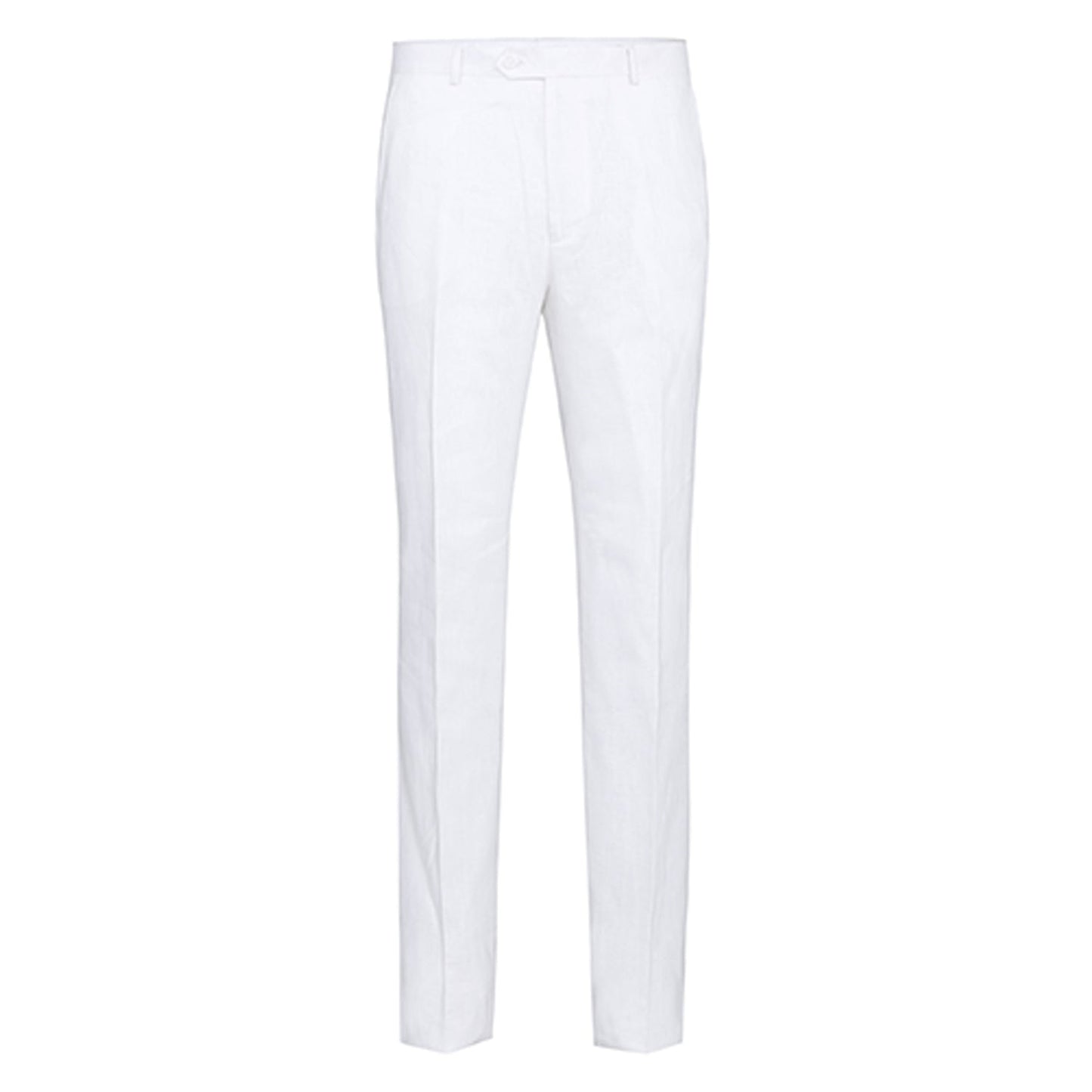 601-20 Men's Notch Lapel White Solid 100% Linen Suit