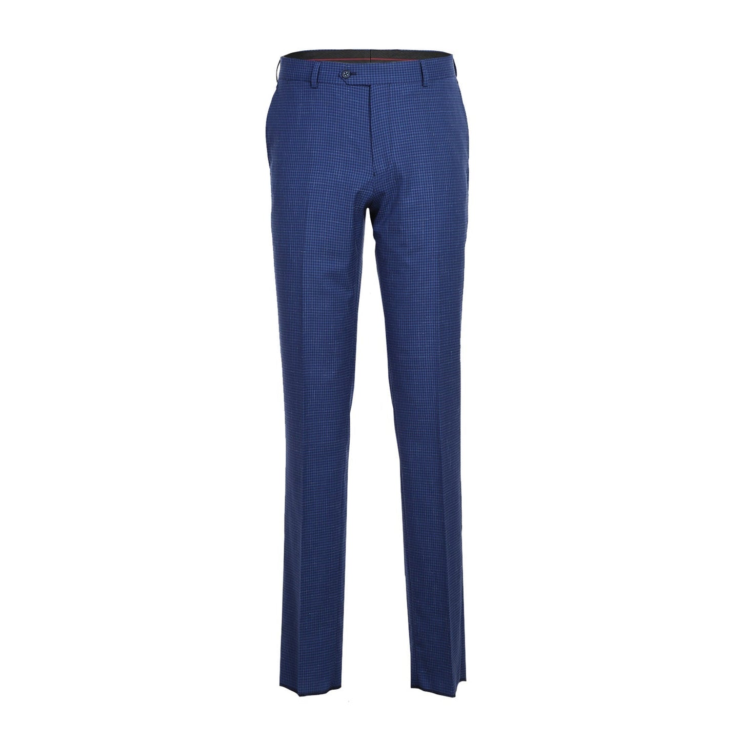 EL72-15-405 Slim Fit English Laundry Blue Mini-Check Wool Suit