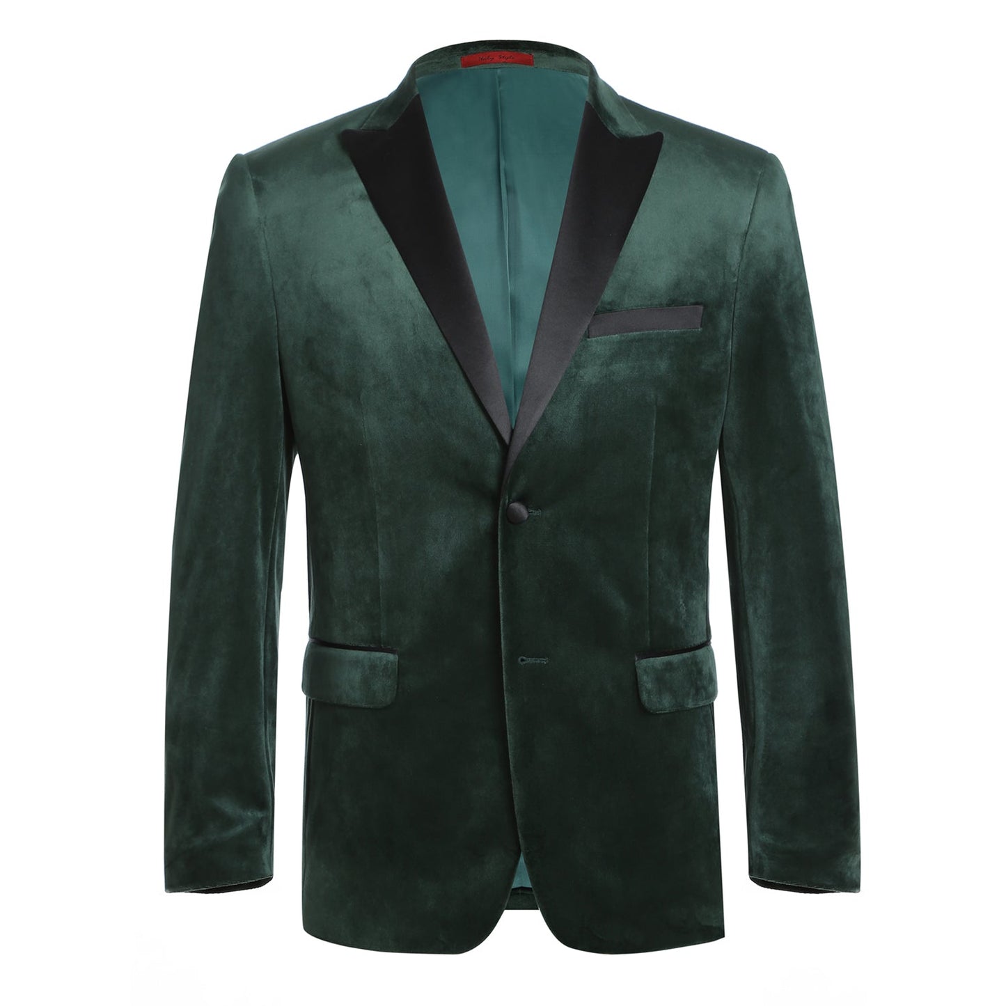 290-9 Men's Green Slim Fit Peak Lapel Tuxedo Jacket
