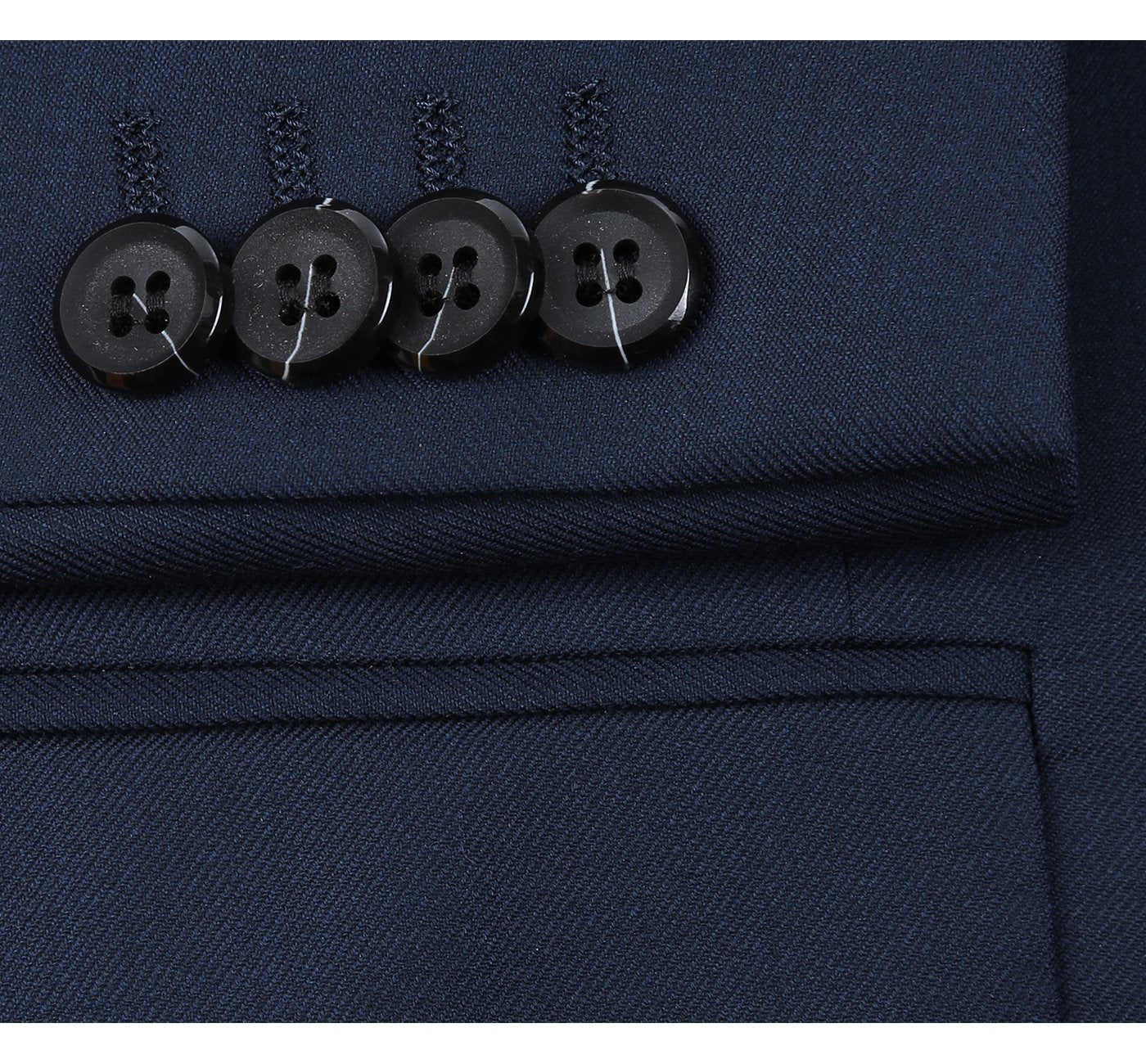 508-19 Blue Men's 2-Piece Notch Lapel 100% Wool Suit