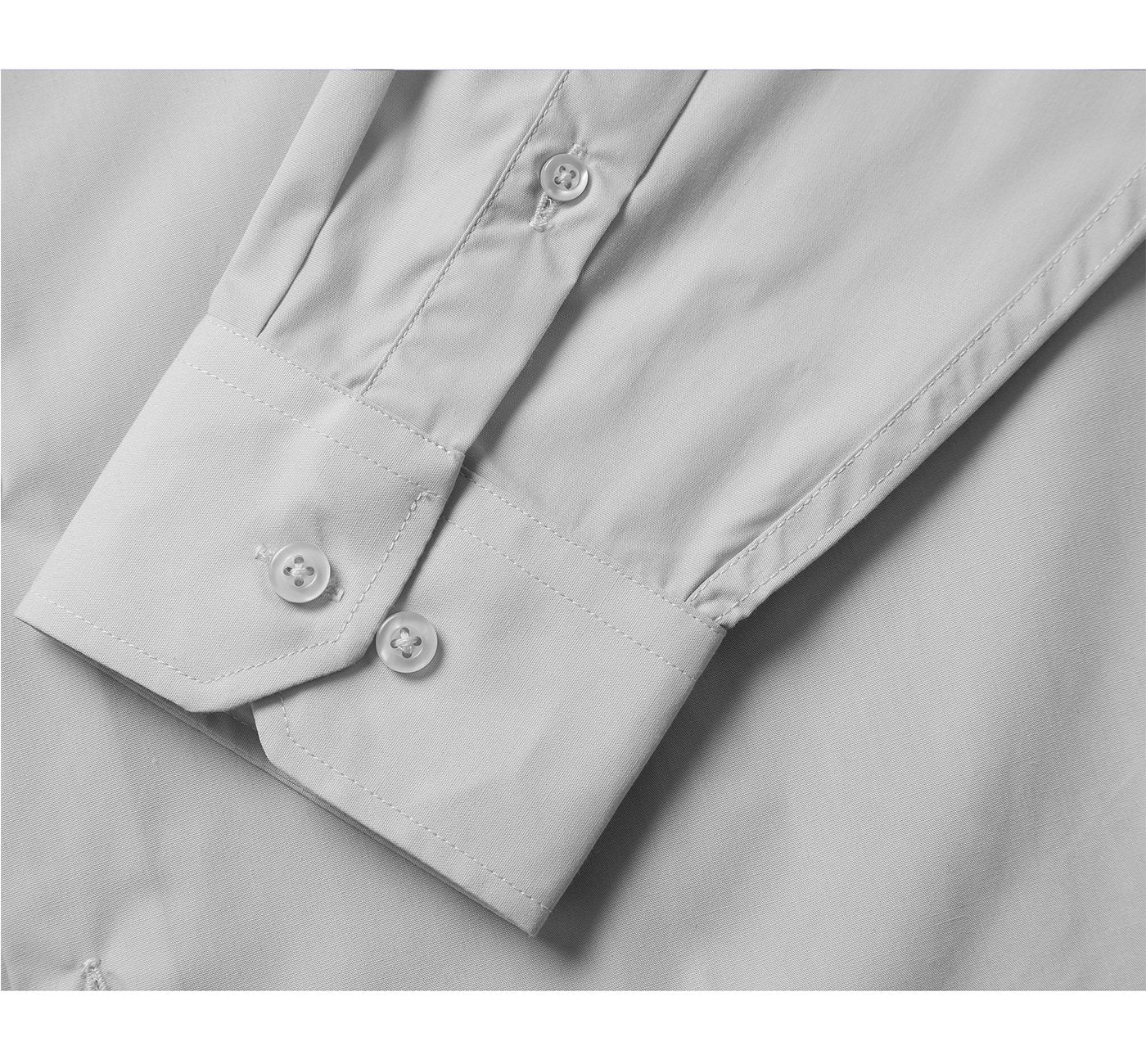 TC629 Men's Classic Fit Long Sleeve Grey Spread Collar Dress Shirt