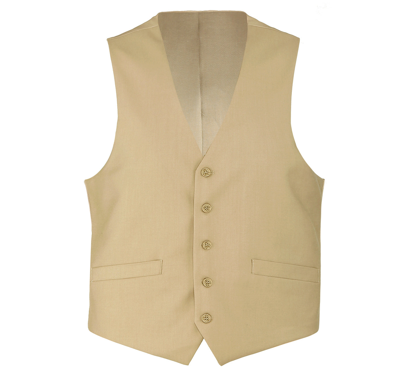 508-4 Men's Classic Fit Tan Suit Separate Wool Vest