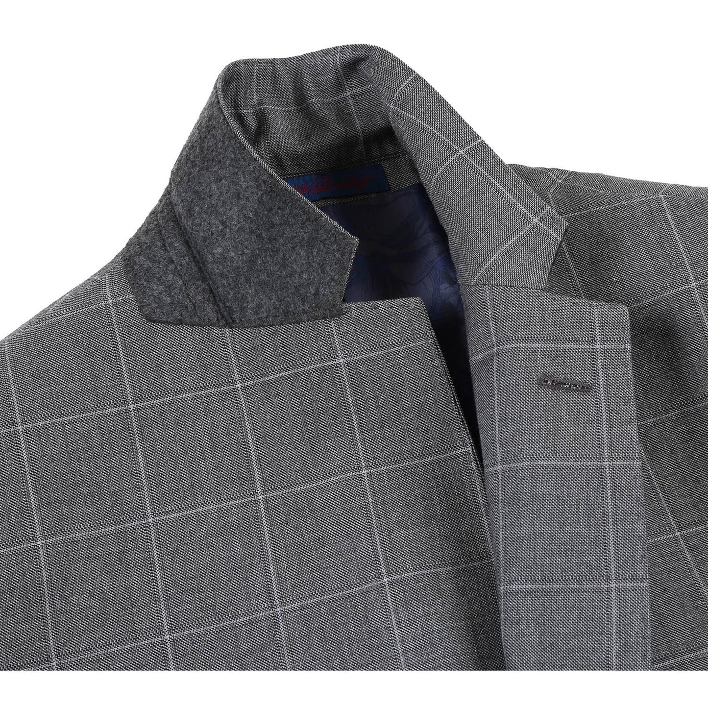 82-54-092EL Slim Fit English Laundry Gray Windowpane Suit
