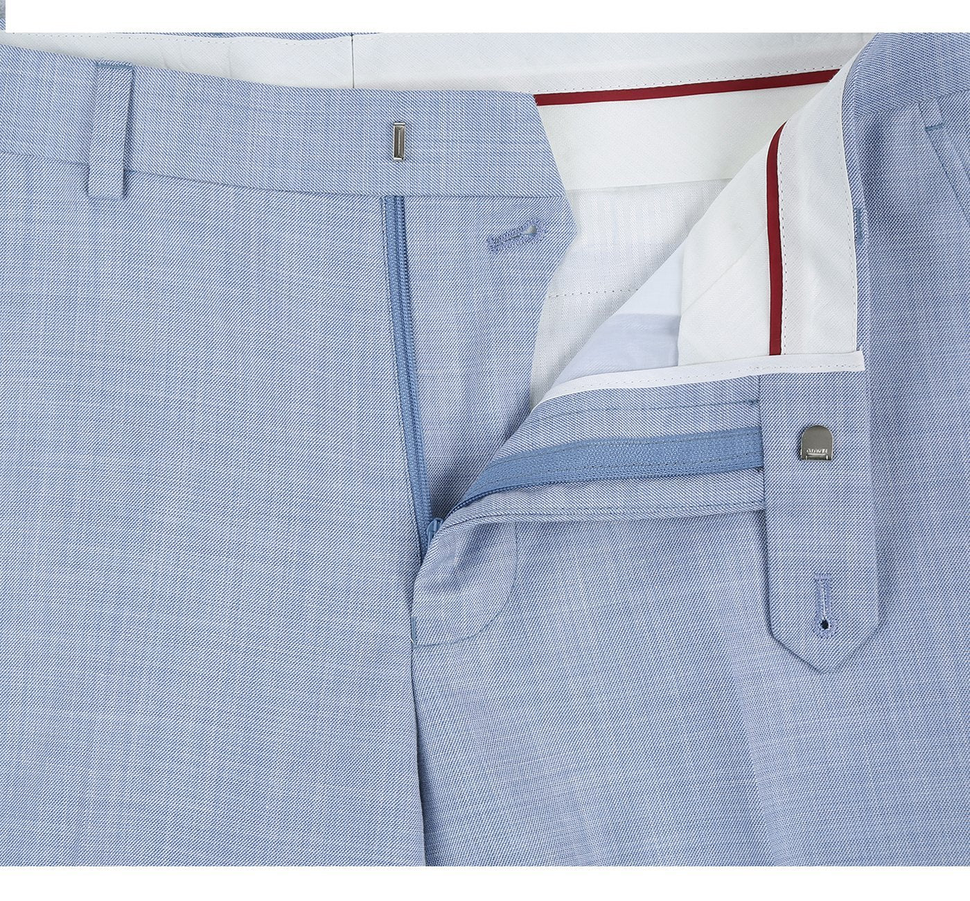 203-9 Men's 2-Piece Chambray Denim Blue Slim Fit Single Breasted Notch Lapel Suit