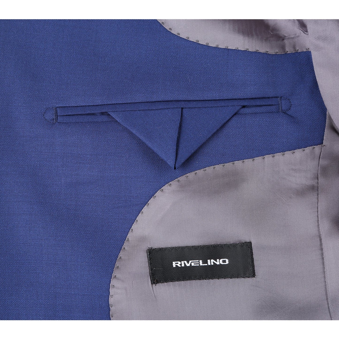 RHC100-19 Men's Blue Half-Canvas Super 150's Wool Suit by Rivelino