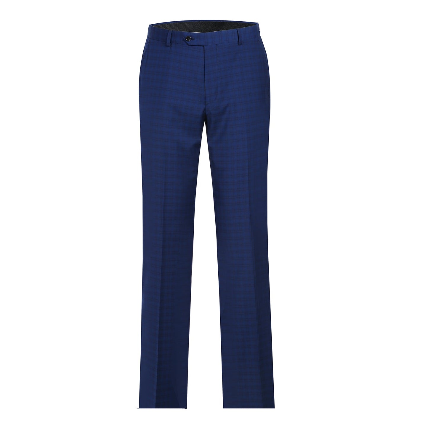 564-2 Men's Classic Fit Wool Blend Blue Check Suit