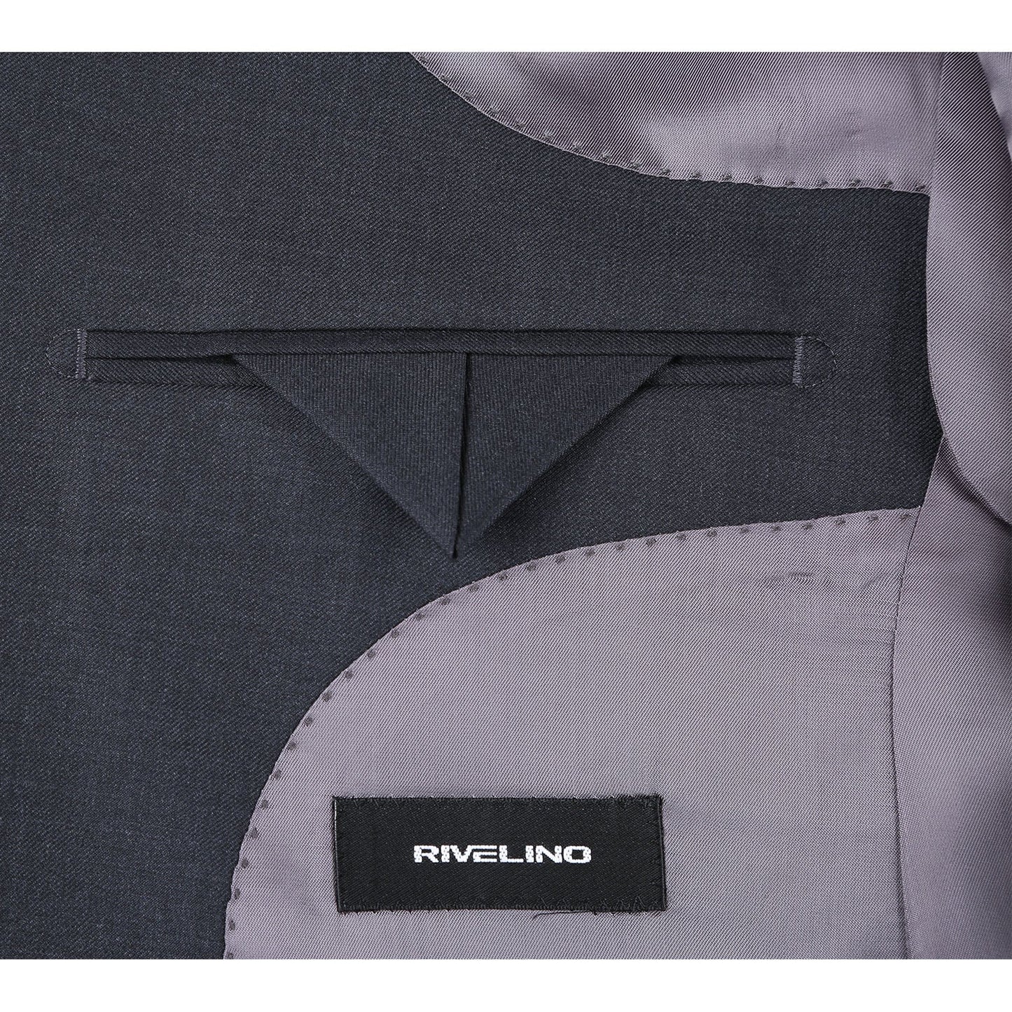 RHC100-3 Men's Charcoal Half-Canvas Super 150's Suit by Rivelino