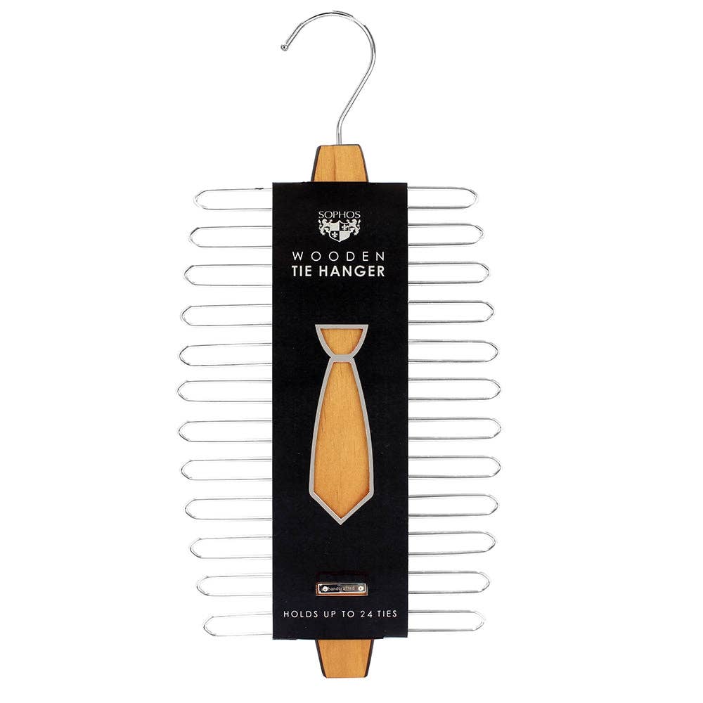 24 Hook Tie Hanger Alder Wood