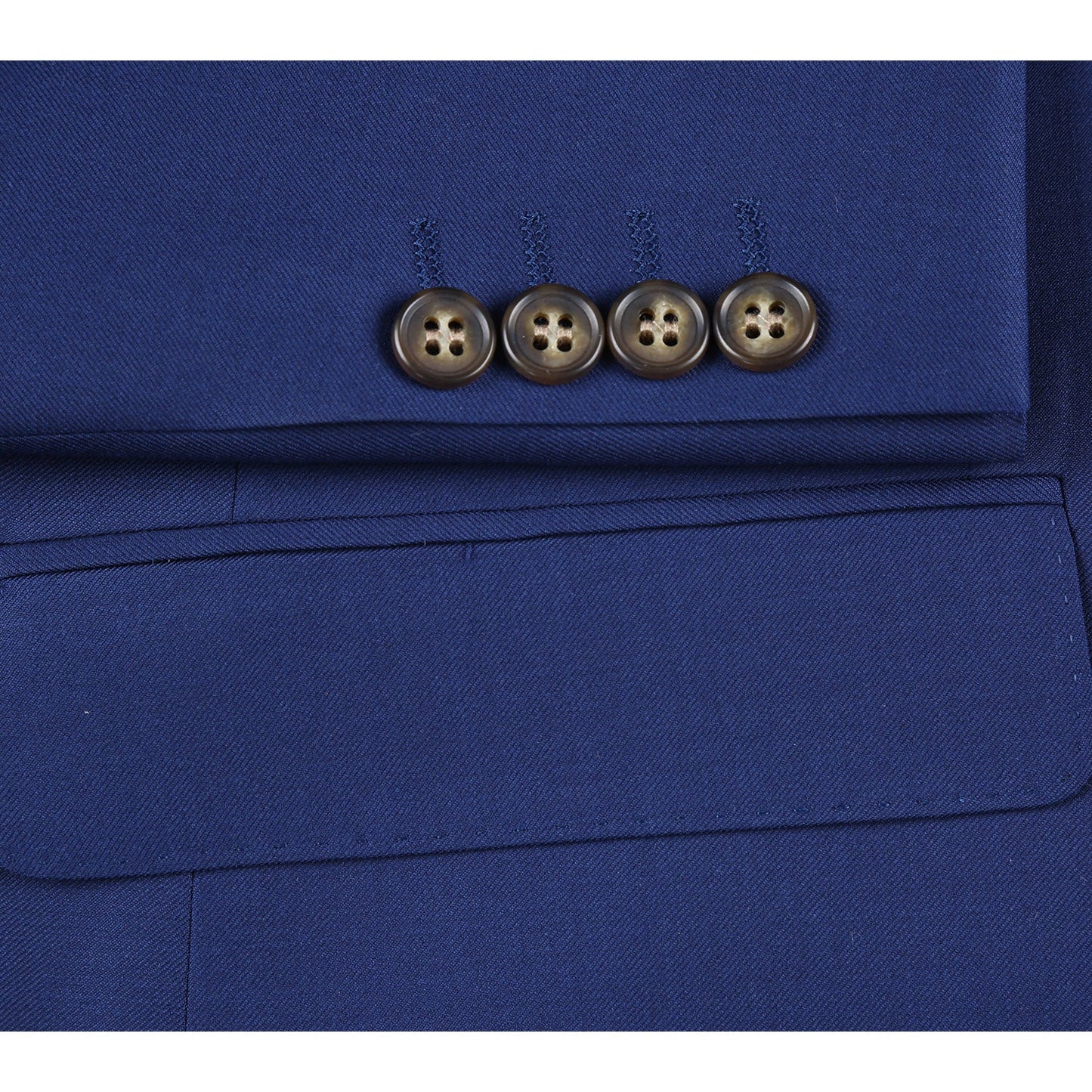 RHC100-19 Men's Blue Half-Canvas Super 150's Wool Suit by Rivelino