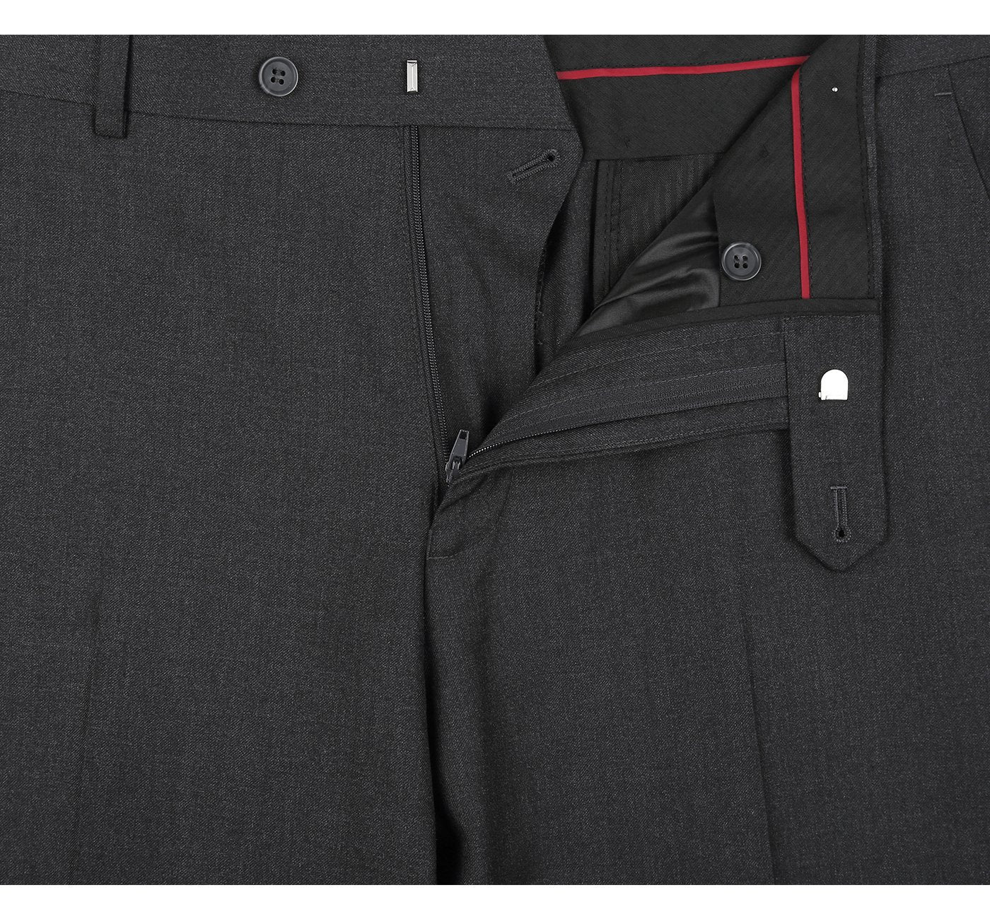 202-1 Men's Charcoal Flat Front Suit Separate Pants