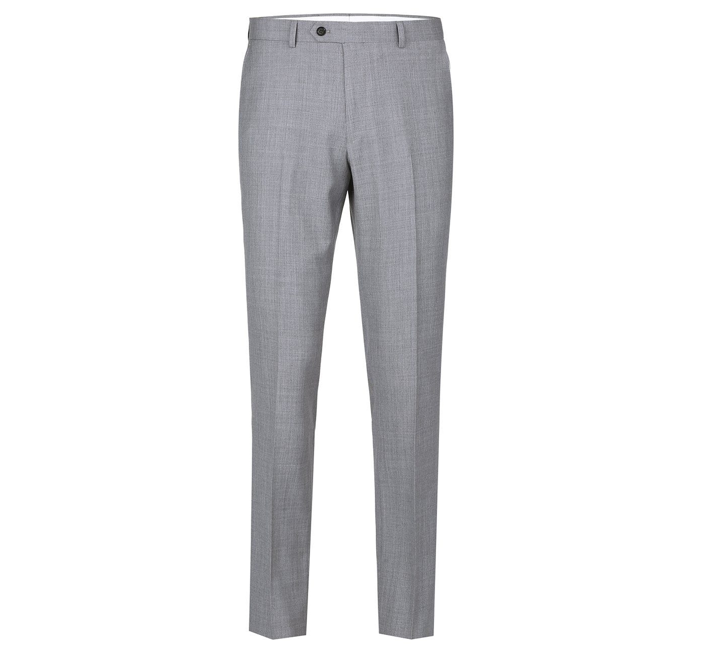 508-5 Men's Light Grey Classic Fit Flat Front Wool Suit Pant