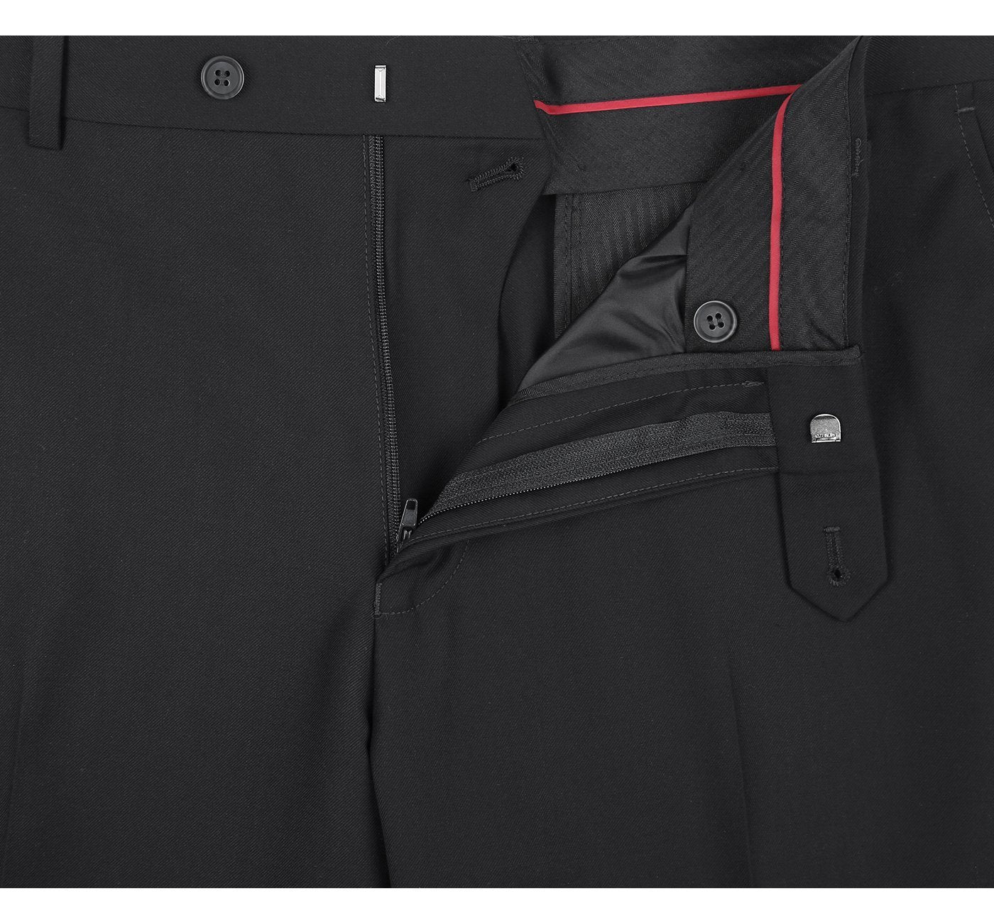 201-1 Men's 2-Piece Single Breasted Black Notch Lapel Suit