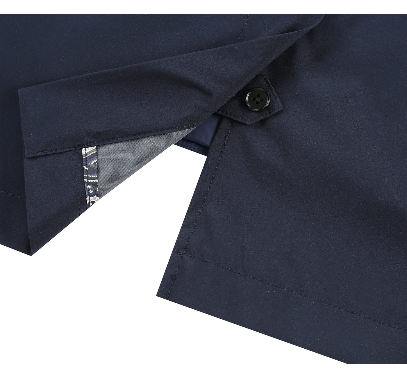 PF20-19 Men's Navy Raincoat with Removable Liner