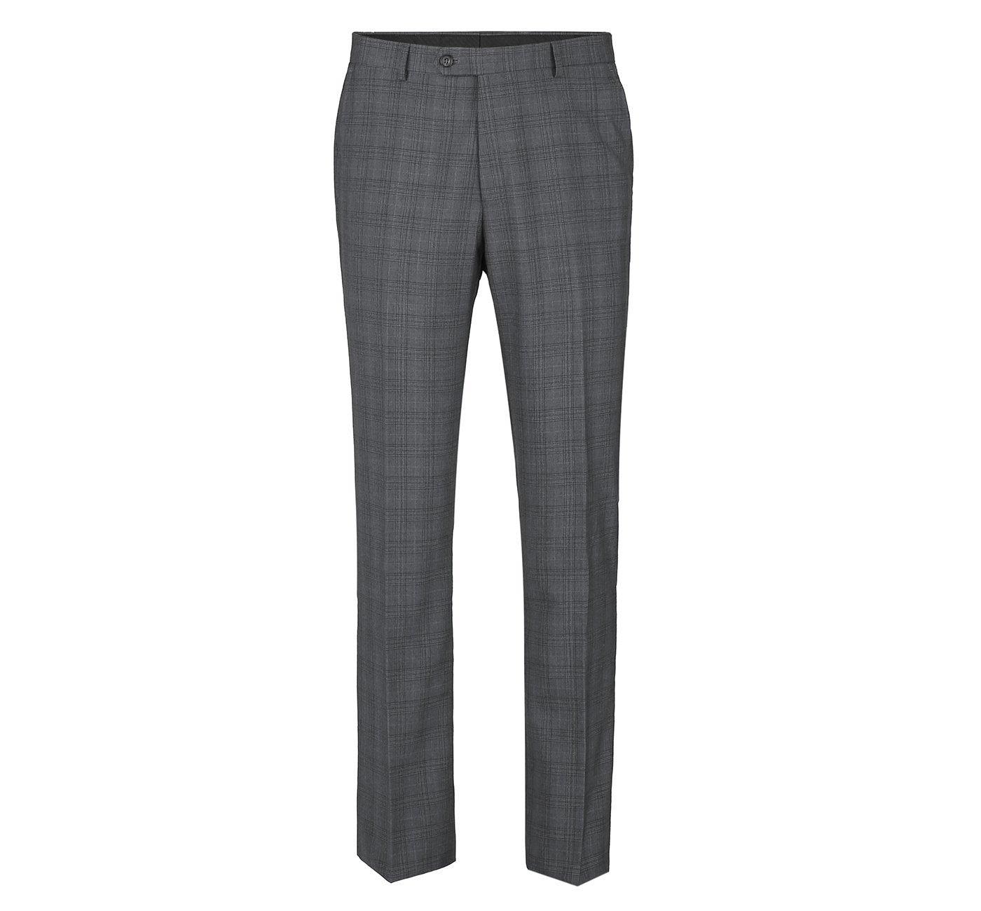 278-1 Men's 3-Piece Classic Fit Single Breasted Grey Windowpane Suit