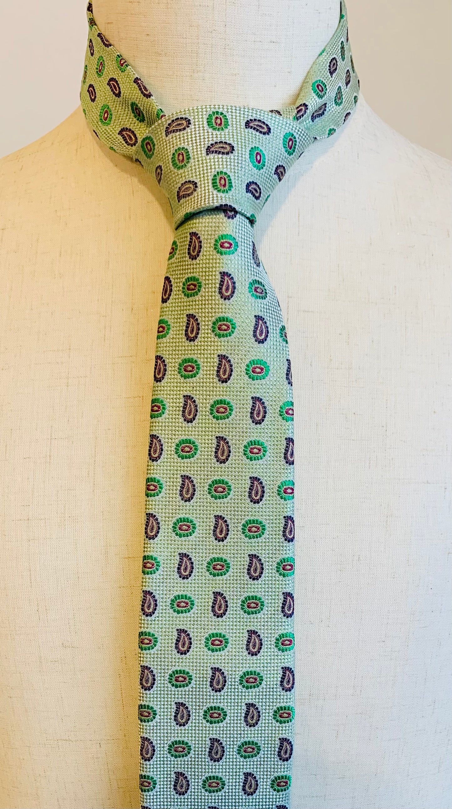 Polifroni Milano green tie