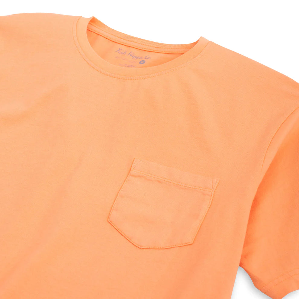 Fish Hippie Balao Washed Orange Pocket Tee