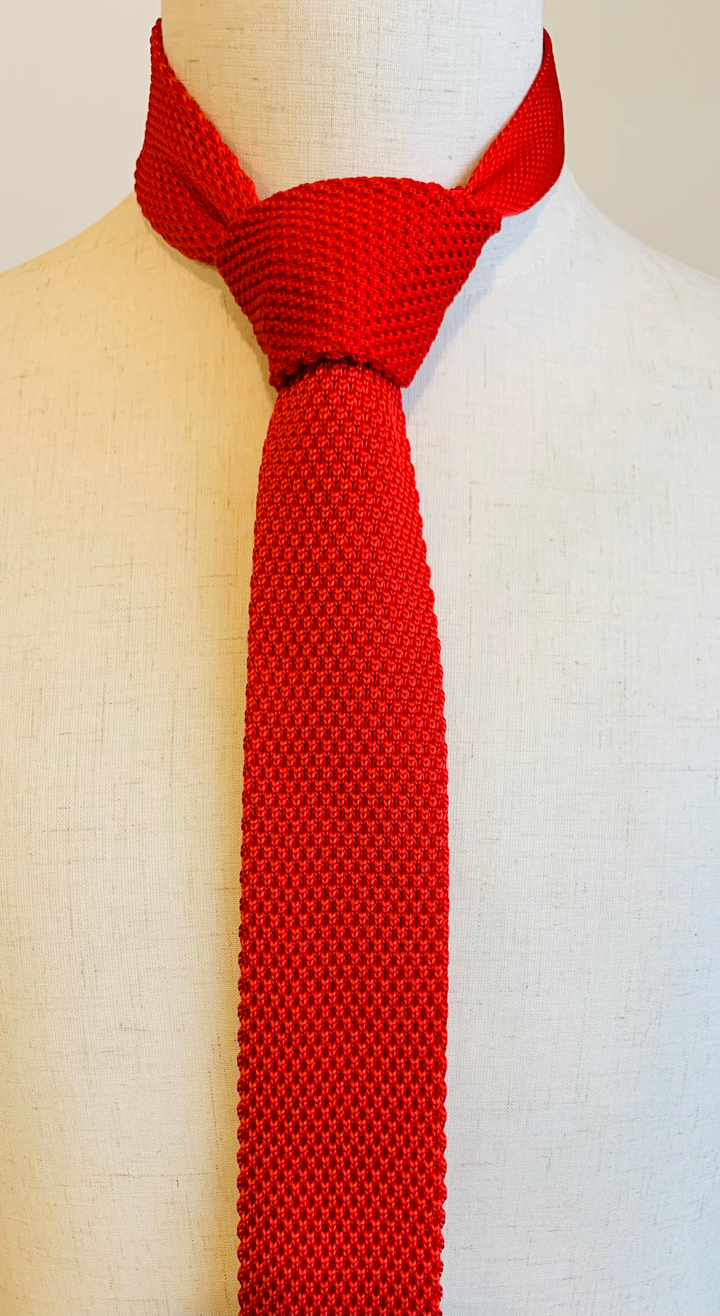 Andrew Fezza Red Knit Tie