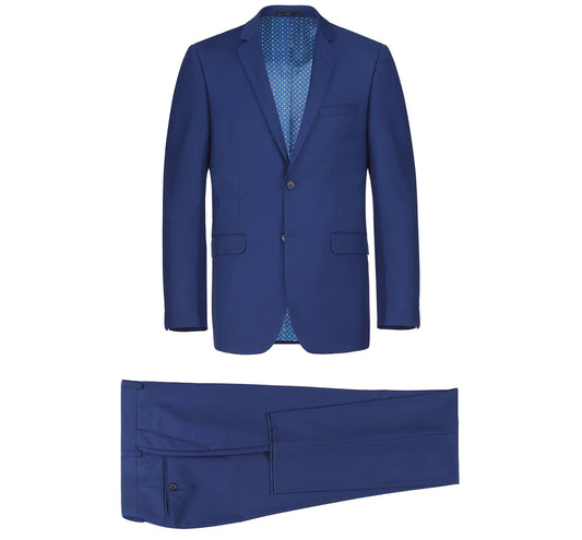 Renoir Slim Fit Blue 2 Button Notch Lapel Suit