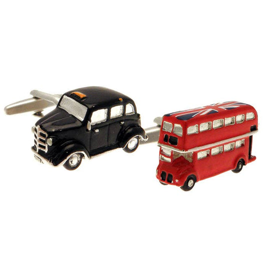 1948 London Taxi / 1958 London Routemaster Bus Cufflinks