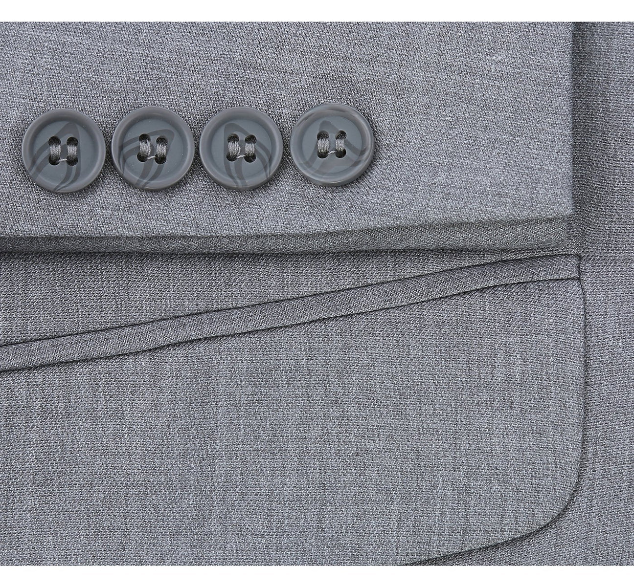 Renoir Classic Fit Light Grey 2 Button Notch Lapel Suit