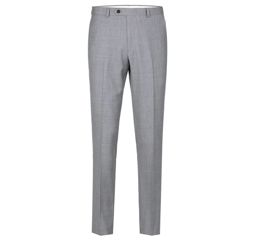 Renoir Light Grey Classic Fit Flat Front 100% Wool Suit Pant
