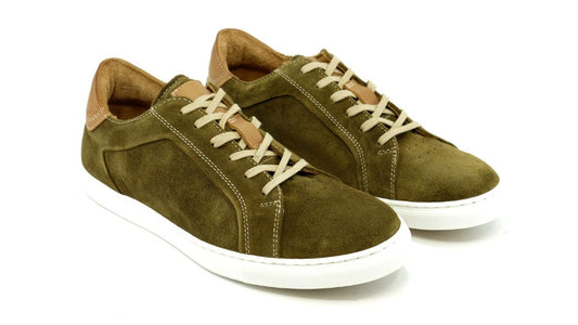 Alan Payne Mystic Olive Suede Sneaker on clearance