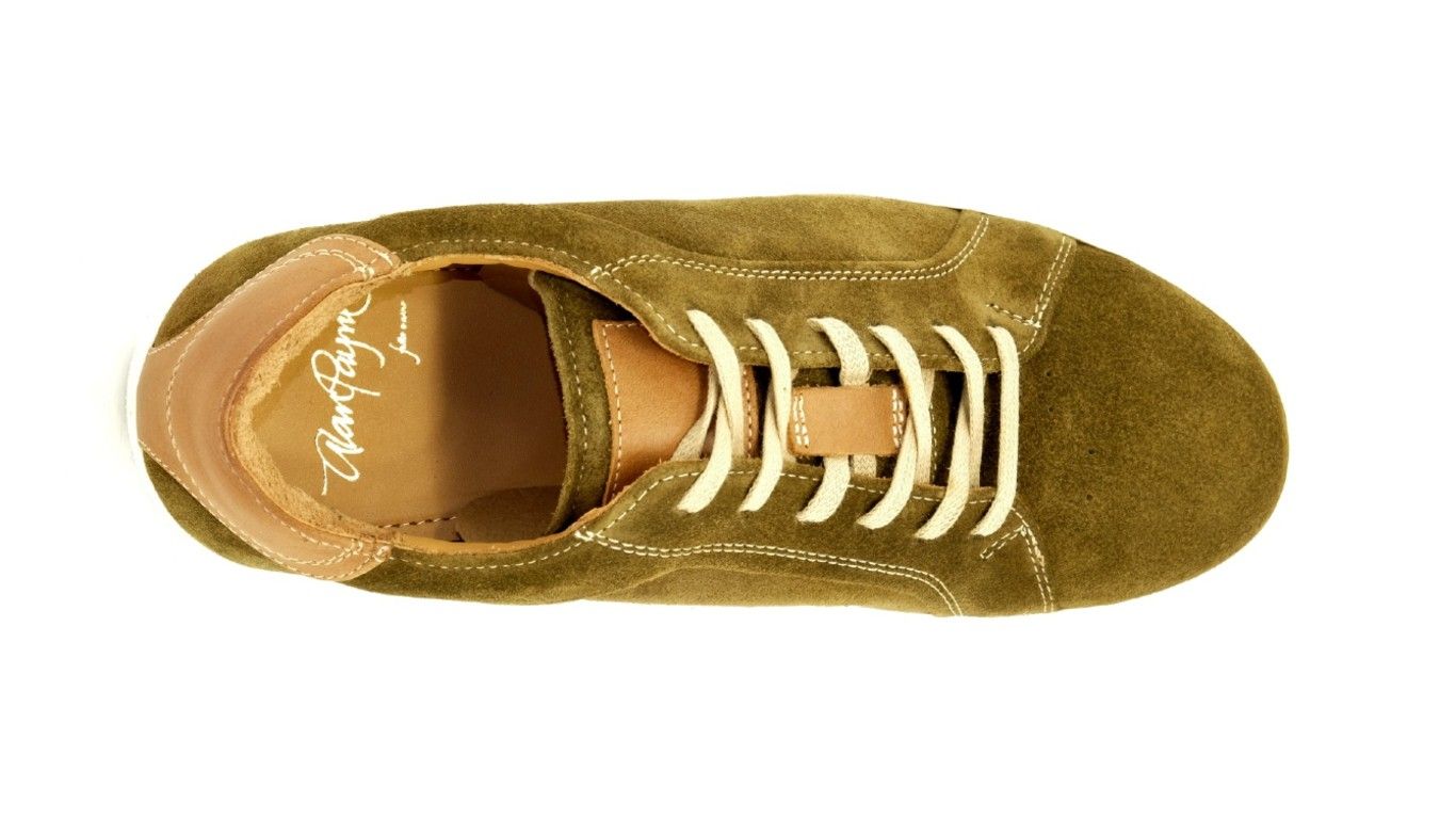 Alan Payne Mystic Olive Suede Sneaker on clearance