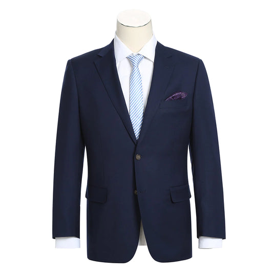 Renoir Classic Fit Notch Lapel Navy Blazer