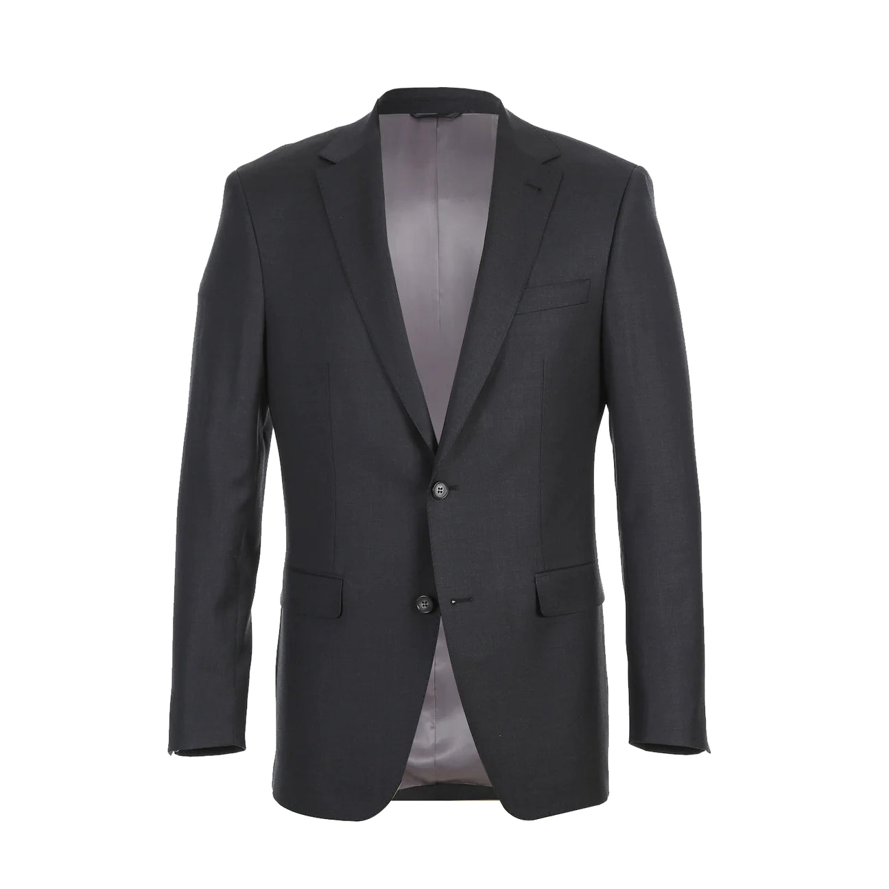 Rivelino Modern Fit Super 150's Wool Half Canvas Charcoal Suit