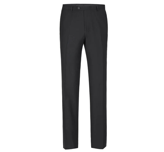 The Total Gentleman Black Flat Front Suit Pant